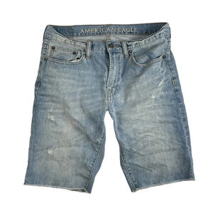 SH555 Mens American Eagle Outfitters Denim Jean Shorts 33